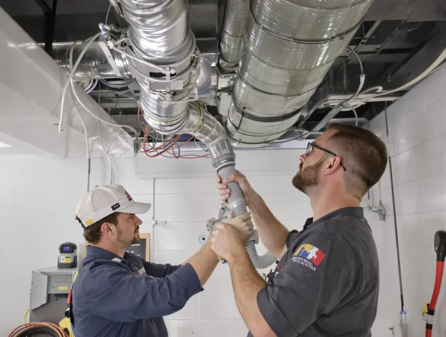 Concord Air Duct Cleaning technician performing thorough AC duct cleaning in Concord
