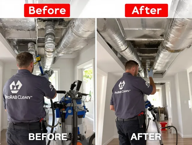 Concord Air Duct Cleaning expert performing thorough residential duct cleaning in a Concord home